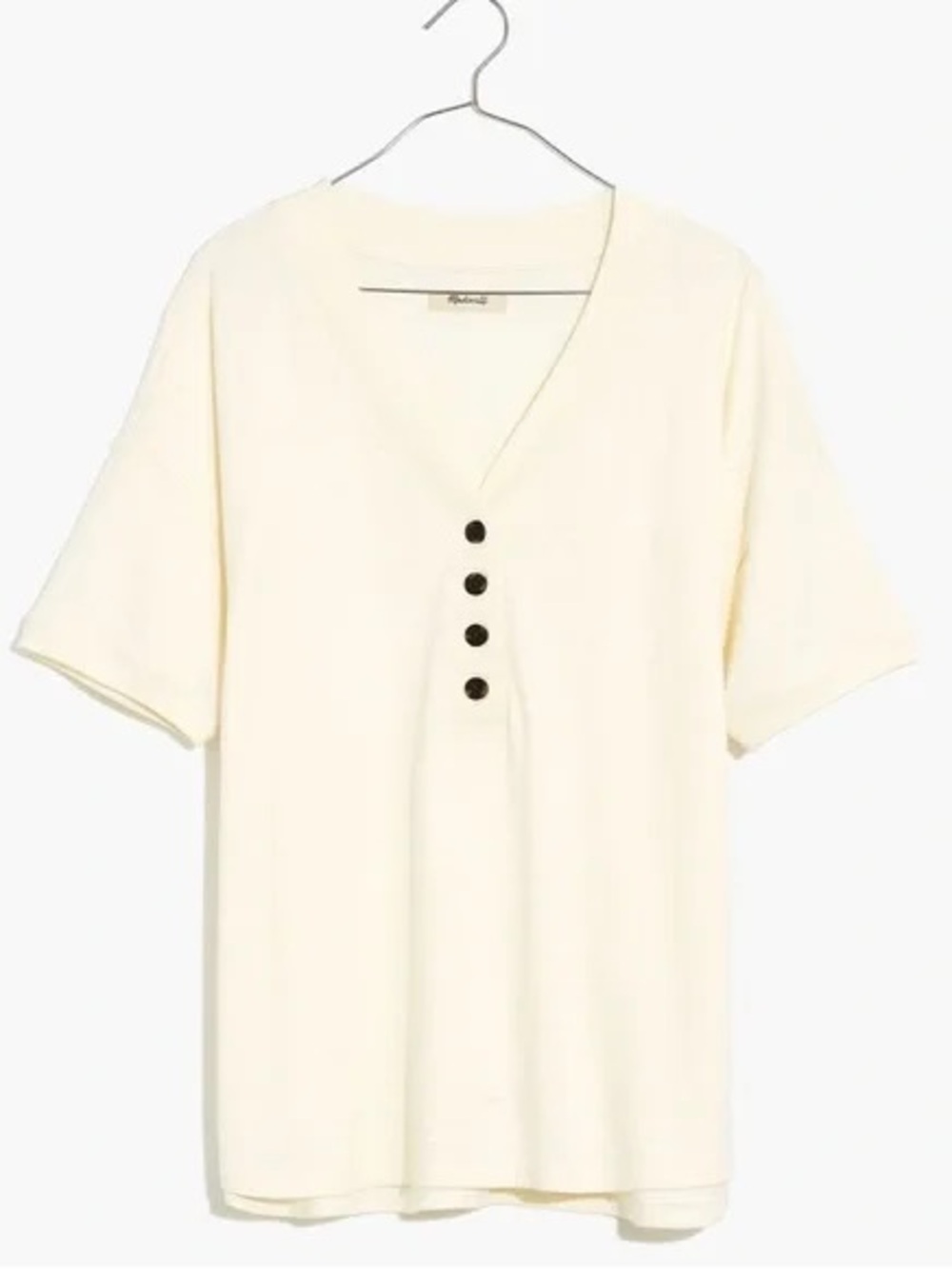Madewell Cream Button-Up Top
